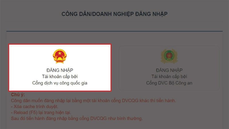 Đăng nhập bằng tài khoản