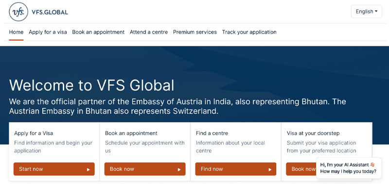 Tiến hành đặt lịch hẹn lấy sinh trắc học tại VFS Global