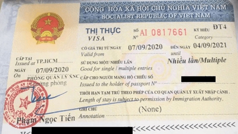 Thời hạn visa cho người nước ngoài tại Việt Nam