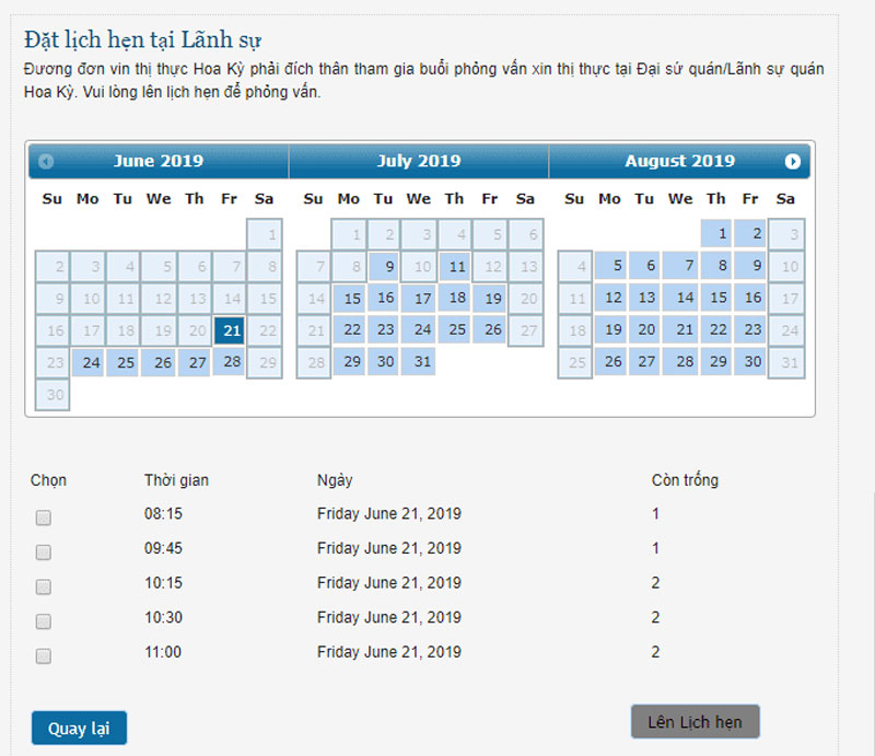 Cách huỷ, thay đổi và kiểm tra lịch hẹn phỏng vấn visa Mỹ