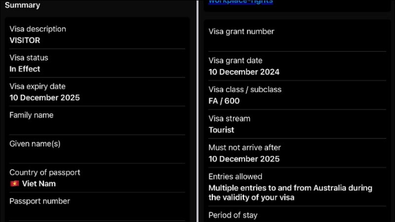 Thời hạn visa Úc các loại cập nhật chi tiết năm 2026