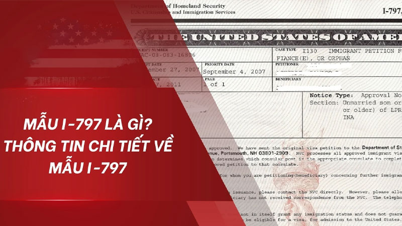 I-797 có thể được sử dụng để thông báo USCIS đã tiếp nhận hồ sơ